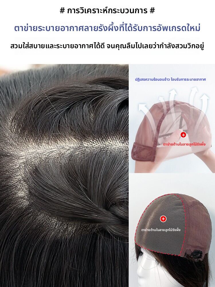 MEIHE | Natural Human Hair Short Curly Wig ราคา 12,411 บาท*ส่งฟรี
