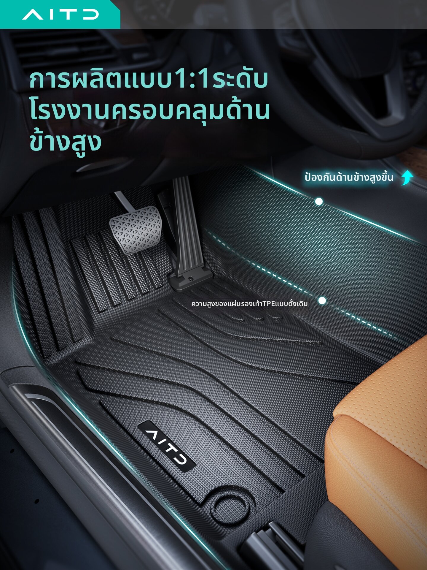 Co | Eco-friendly Waterproof Car Mats TPE ราคา 3,179 บาท*ส่งฟรี