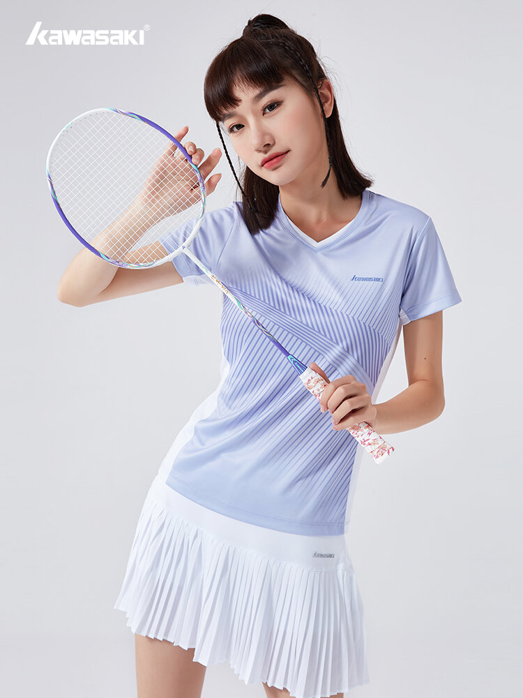Kawasaki | Professional Women's Short Sleeve T-Shirt for Badminton Breathable Quick-Drying