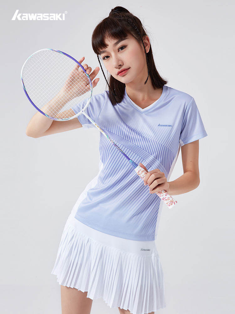 Kawasaki | Professional Women's Short Sleeve T-Shirt for Badminton Breathable Quick-Drying