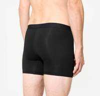 กางเกงชั้นในบ็อกเซอร์ Decathlon สำหรับใส่วิ่ง กระชับ ซับและระบายเหงื่อได้ดี สีน้ำเงินและดำ