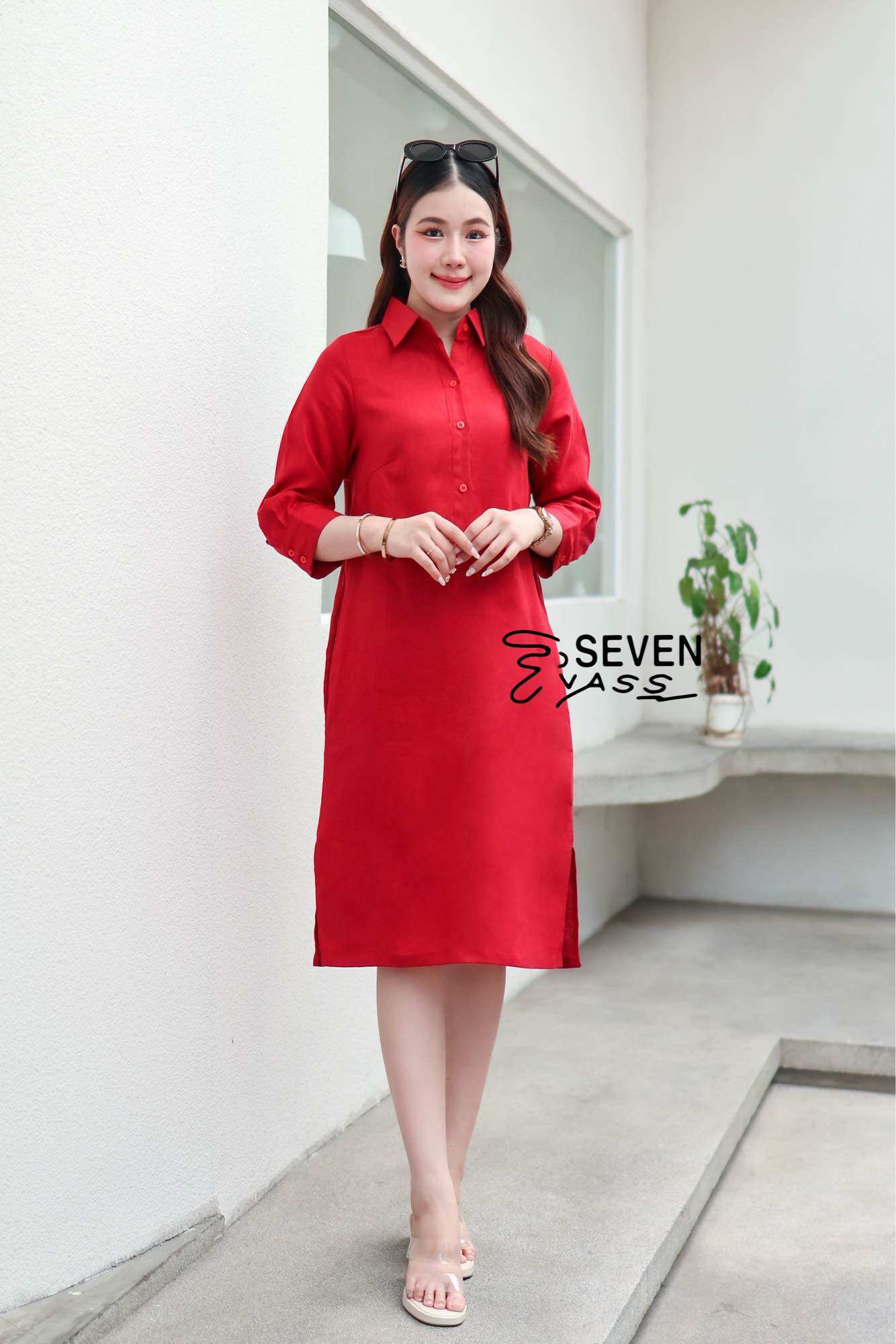 ชุดเดรสลินินแท้ 100% คอปกโปโล คุณภาพพรีเมี่ยม ราคา 1,317 บาท*ส่งฟรี