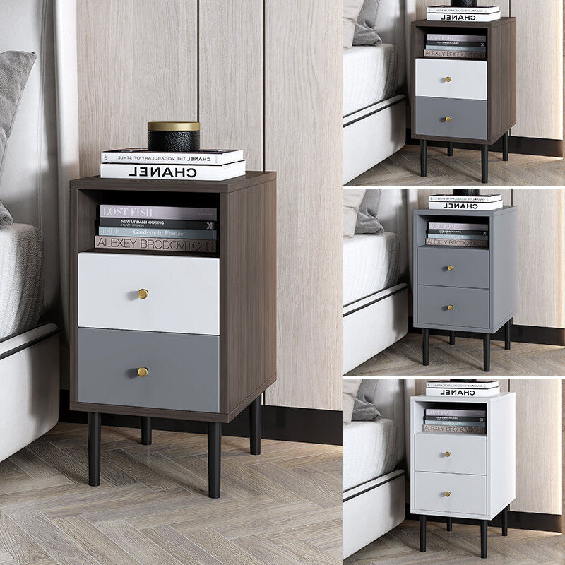 ตู้หัวเตียงขนาด30ซม. แคบสุดๆตู้หัวเตียงขนาดเล็กมินิสำหรับห้องนอนสไตล์หรูหราเรียบง่ายทันสมัยสำหรับใช้ในบ้านขนาดเล็ก ราคา 2,351 บาท*ส่งฟรี