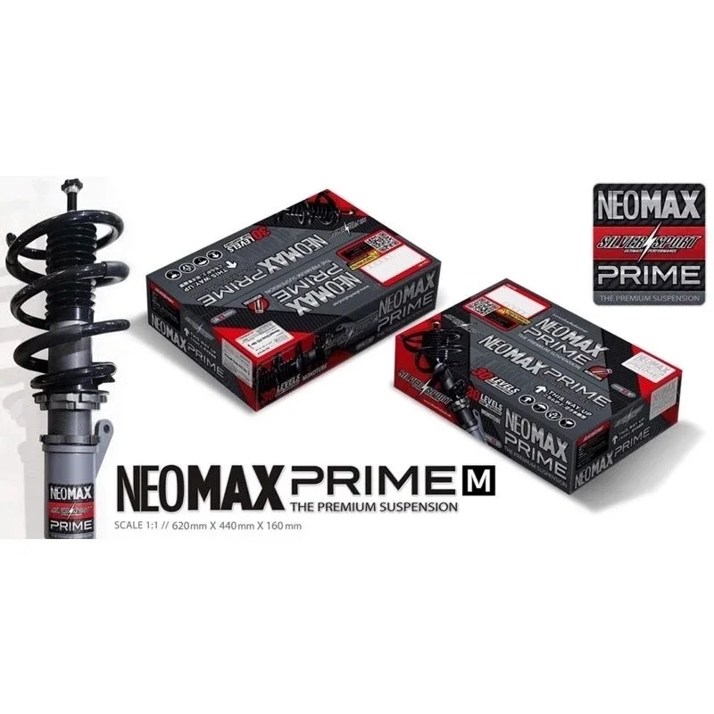 โช๊คอัพ สตรัทปรับเกลียว Silver รุ่น Neomax Euro Prime ใส่รถ bmw e90 ราคา 24,900 บาท*ส่งฟรี