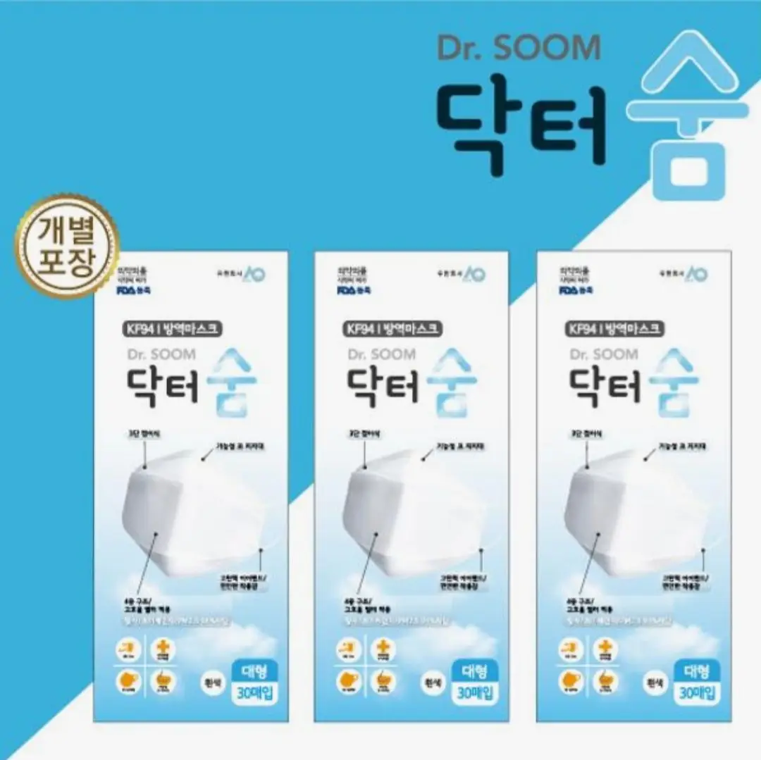 หน้ากากเกาหลี หน้ากาก KF94 Dr.Soom (Korean Mask) Made in Korea