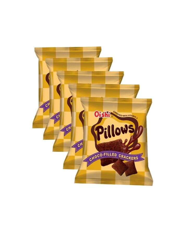 (SET OF 5) Oishi Pillows ChocoFilled Crackers 38g Lazada.co.th