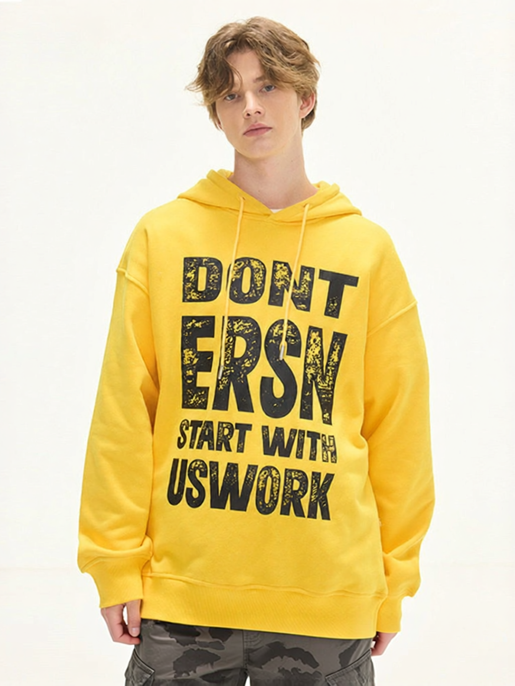 ERSN STUDIO | Letter Print Hoodie Sweatshirt ราคา 6,503 บาท*ส่งฟรี