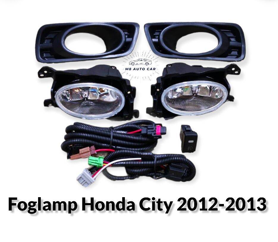 ไฟตัดหมอก honda city 2012 2013 ไฟสปอร์ตไลท์ foglamp honda city 2012-2013 ฝาครอบดำ และ ฝาครอบวงแหวนชุบ ราคา 990 บาท*ส่งฟรี