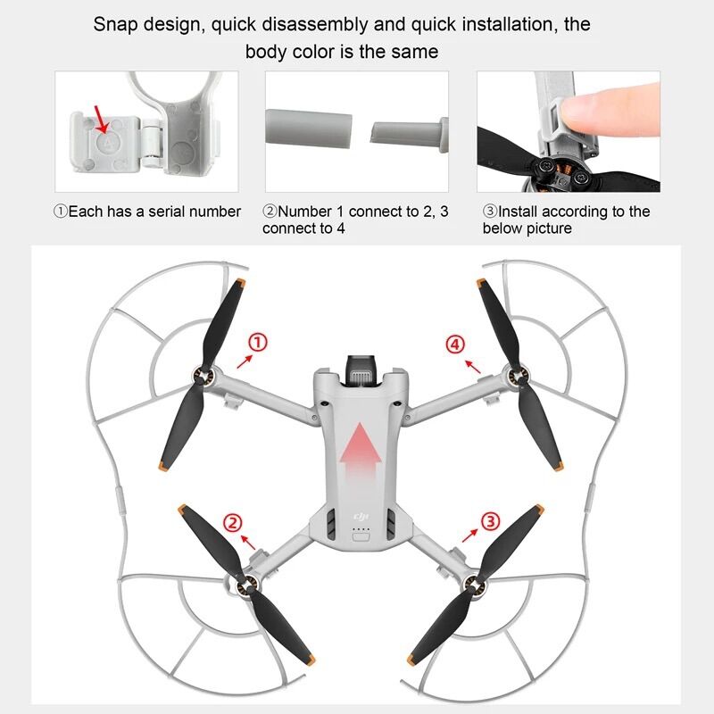 (พร้อมส่ง) Mini 3 Pro | Quick Release Propeller Guard การ์ดป้องกันใบพัด ...