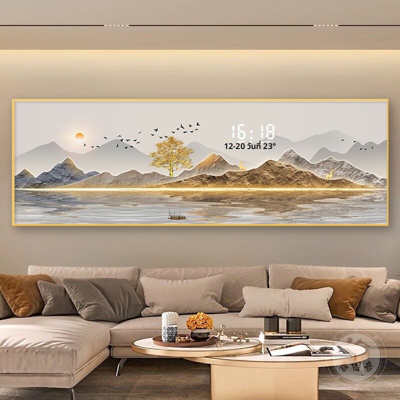 XIANGTUYIN | High-end Landscape Digital Wall Art with LED and Digital Clock ราคา 4,116 บาท*ส่งฟรี