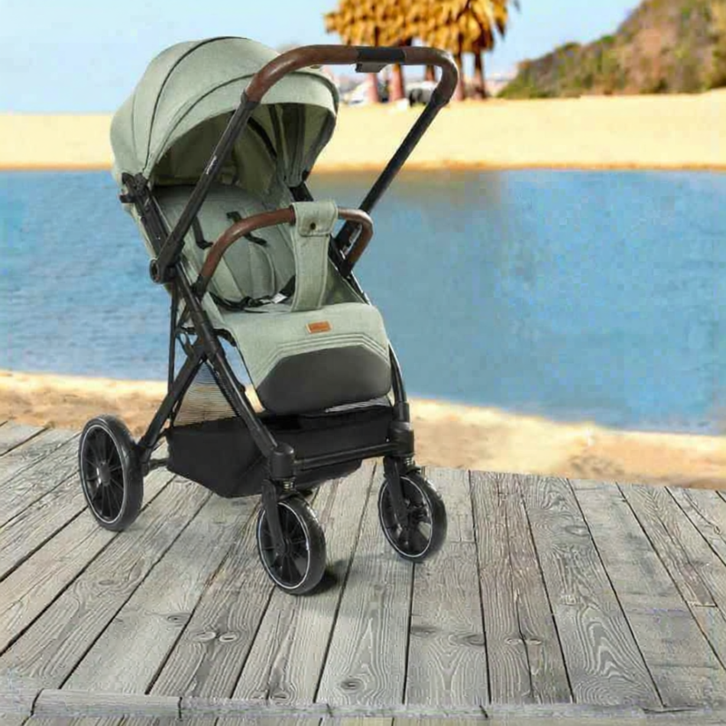 LIWAN | Wide Sturdy Sit and Recline Two-way Easy-fold Baby Stroller
