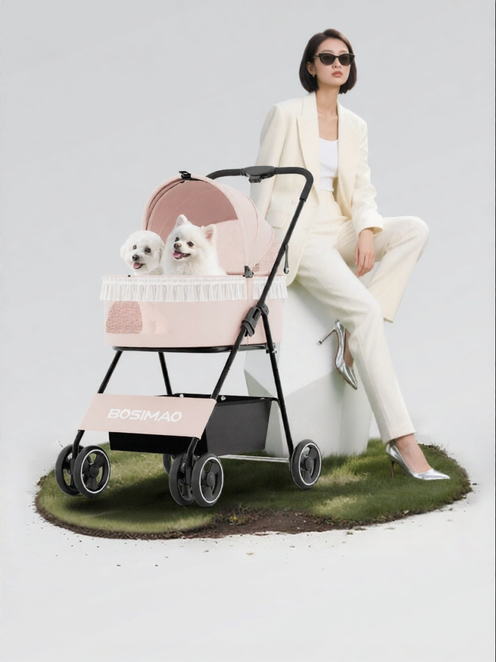 BOSIMAO | Lightweight Foldable Pet Stroller ราคา 2,675 บาท*ส่งฟรี