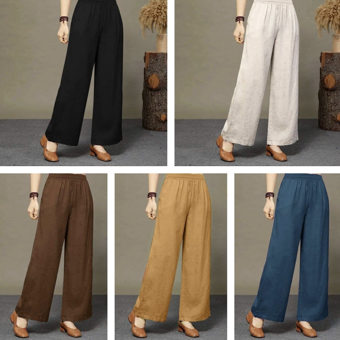 farshi - wide legged pants in modal - canary yellow