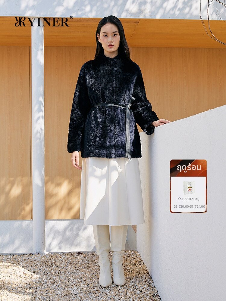 Elegant Long Lapel Winter Women's Coat Faux Fur ราคา 43,825 บาท*ส่งฟรี
