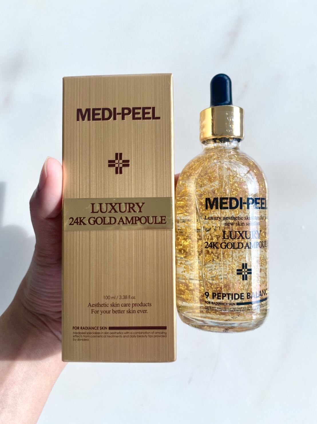 Medi-peel Luxury 24k Gold ampoule 100ml เซรั่ม ลดเลือนฝ้า จุดด่างดำ ผิว ...