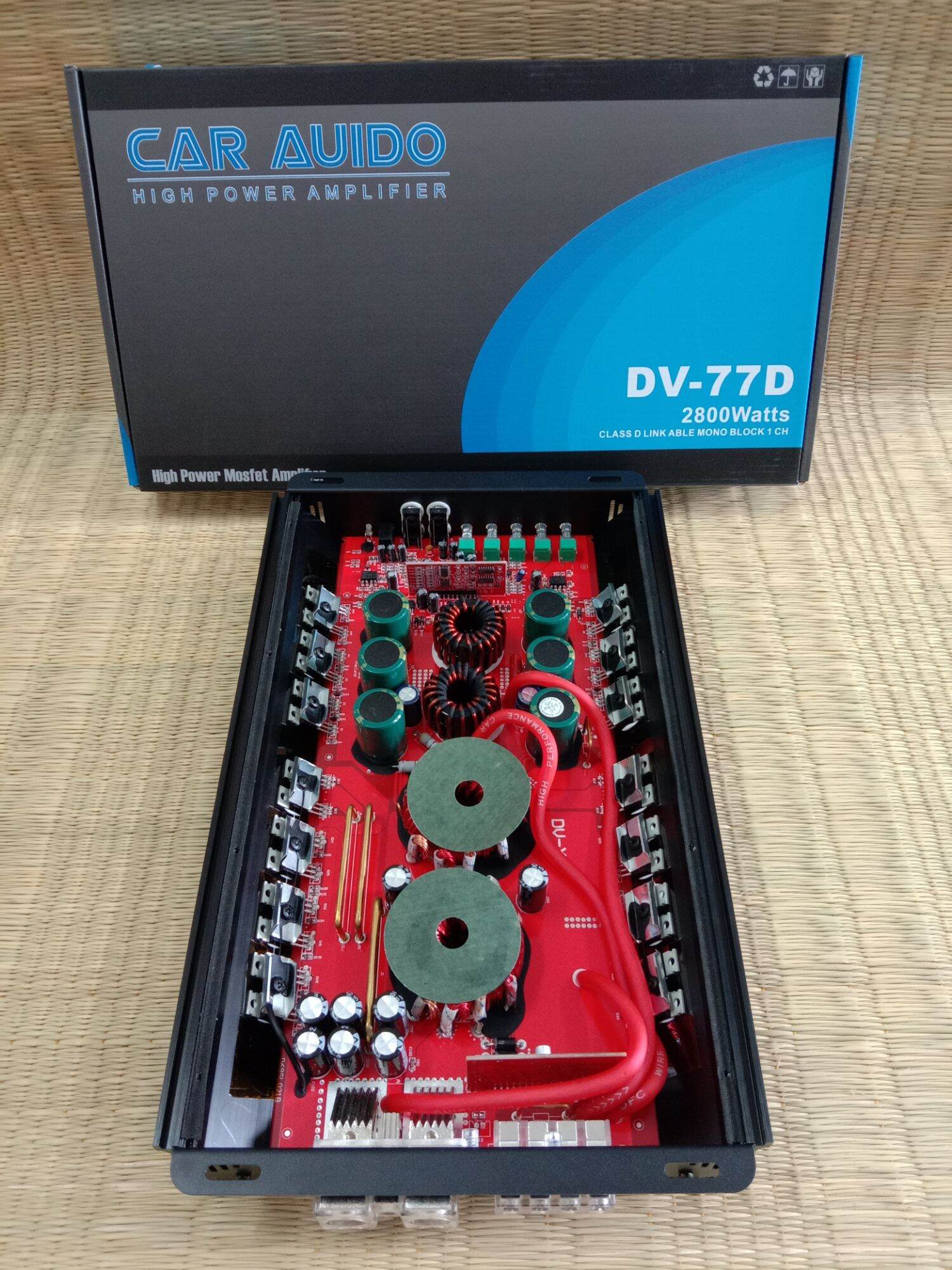 พาวเวอร์แอมป์คลาสดีขับเบส รุ่น DV-77D 2800Watts ปรับจูนง่ายขายดีที่สุด เบสแน่นหนัก อัดมันๆ ขับเบส10