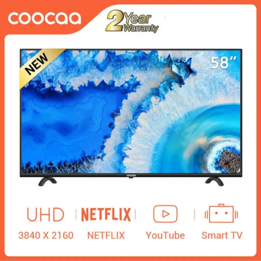 COOCAA ทีวี 55 นิ้ว LED 4K UHD Wifi internet Smart TV (รุ่น 55S3C) -HDMI-USB-Netflix &Youtube