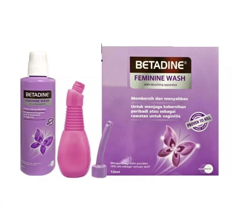 Betadine Feminine Wash With Douching Apparatus ( 120 ml ) Lazada.co.th