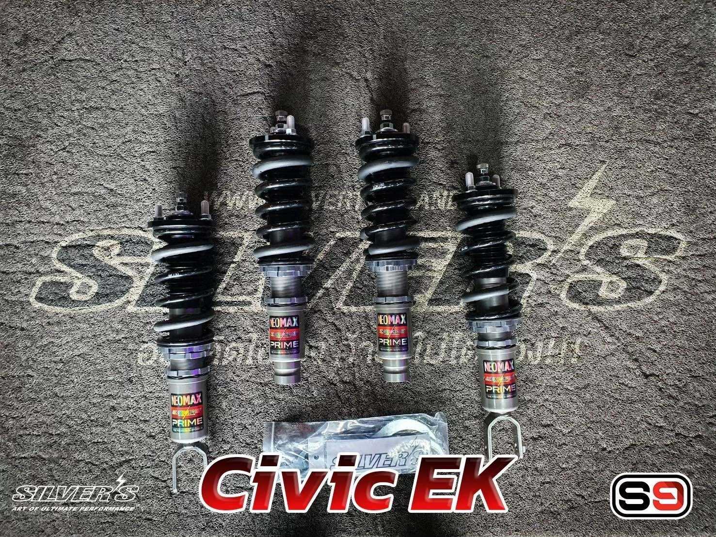 โช๊คอัพ honda civic EK ตาโต ครบชุดพร้อมสปริง silver max prime ราคา 19,500 บาท*ส่งฟรี