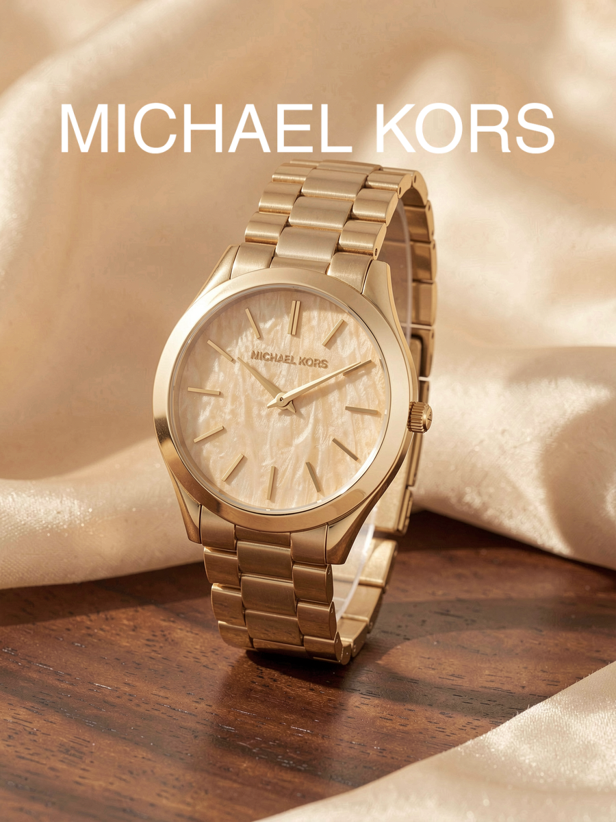 นาฬิกาข้อมือ Michael Kors ควอตซ์สำหรับผู้หญิง หน้าปัดกลมสีครีม ตัวเรือนสแตนเลสสีทอง เหมาะสำหรับใส่ในชีวิตประจำวัน ช้อปปิ้ง หรือเป็นของขวัญวันเกิด ราคา 9,855 บาท*ส่งฟรี