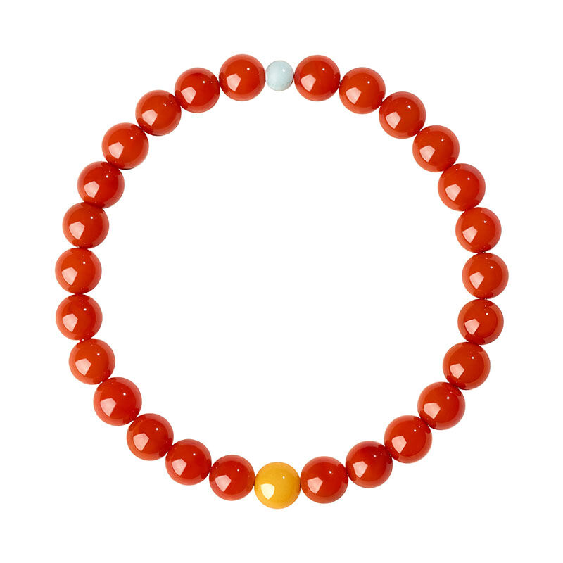QINGXIANGTAI | Natural Red Agate Bracelet with Flame Pattern ราคา 1,686 บาท*ส่งฟรี