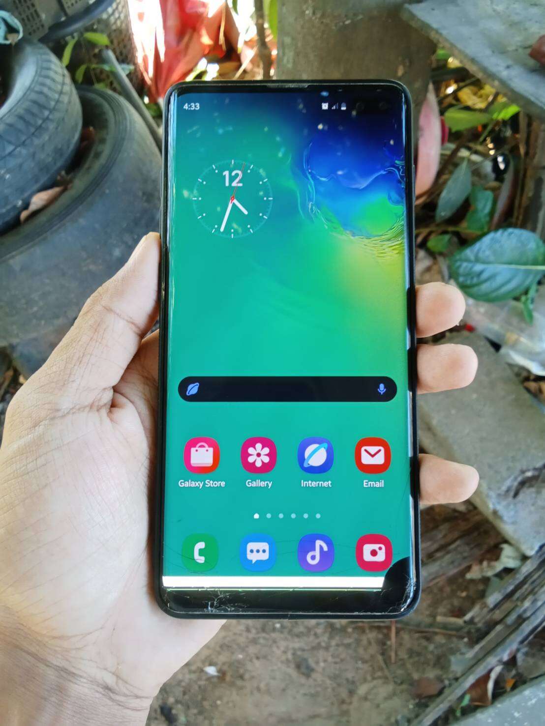 Used Phone Samsung Galaxy S10 Plus, Ram 8, Rom 128, Sold as Is. ราคา 1,650 บาท*ส่งฟรี