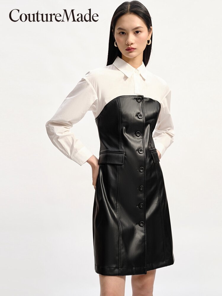 Vero Moda | Spring and Summer Color-block Straight-collar Dress ราคา 7,009 บาท*ส่งฟรี
