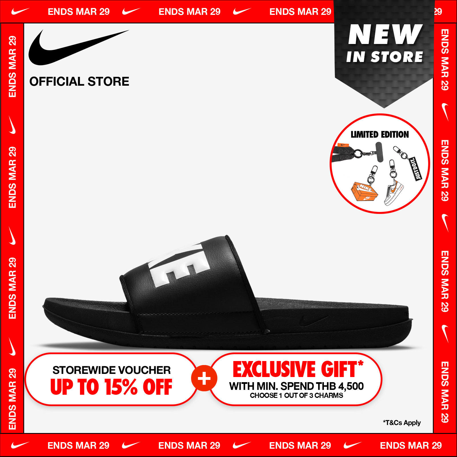Nike Women's Offcourt Slides - Black ไนกี้ รองเท้าแตะผู้หญิง ออฟคอร์ท - สีดำ ราคา 1,300 บาท*ส่งฟรี