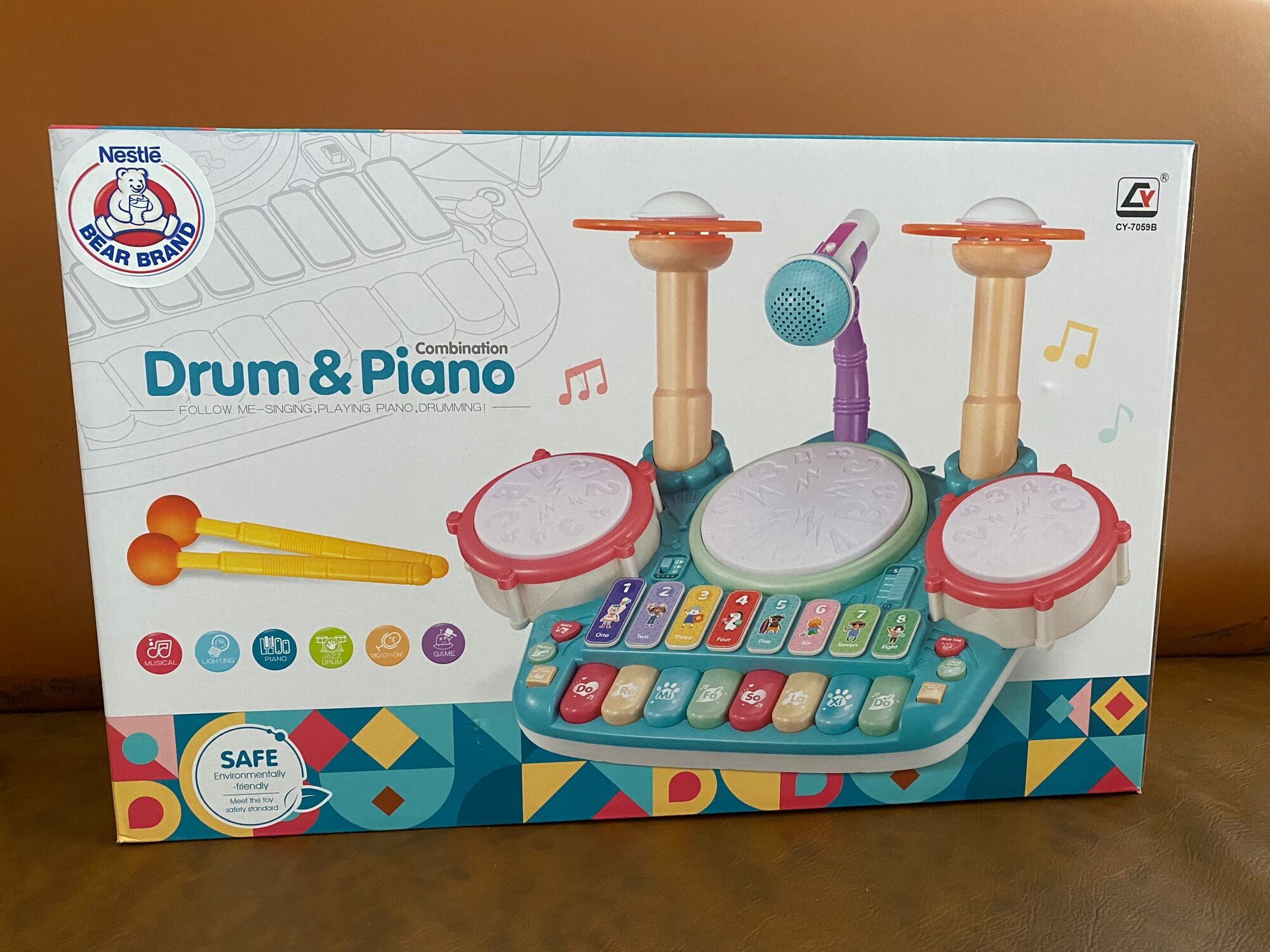 DRUM&PIANO ชุดกลองและเปียโนของเล่นเสริมพัฒนาการเด็ก