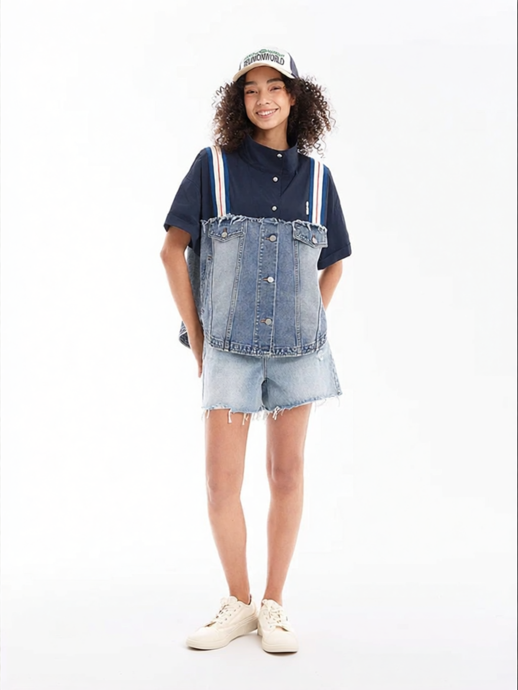 URLAZH | Vintage Retro Unique Collar Design Denim Jacket ราคา 7,312 บาท*ส่งฟรี