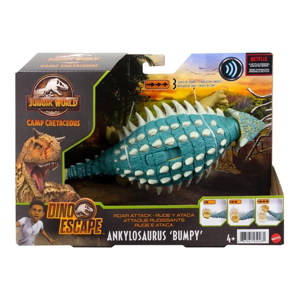 Jurassic World Roar Attack Ankylosaurus Bumpy ของเล่นแอ็คชั่นฟิกเกอร์ ไดโนเสาร์ แองคิโลซอรัส บัมบี้ รุ่น GWY27