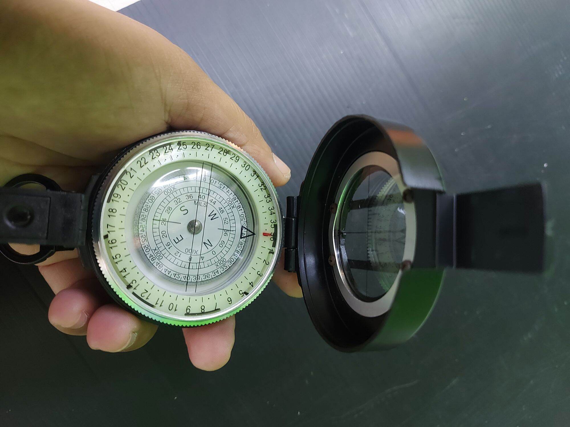 Compass Lazada เข็มทิศเดินป่า Lensatic Compass เข็มทิศทหาร สําหรับวัดระยะจริงบนแผนที่ ...