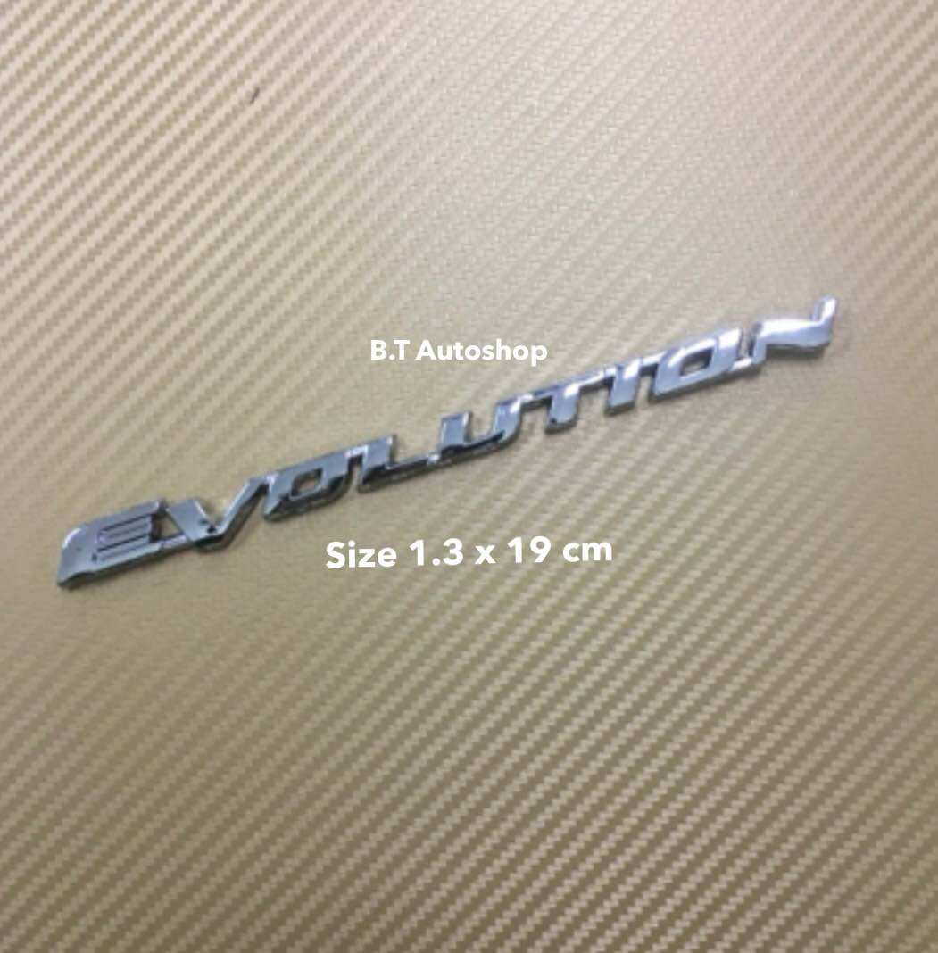 โลโก้* EVOLUTION ติดรถ MITSUBISHI ขนาด*1.3x19 cm ราคา 129 บาท*ส่งฟรี