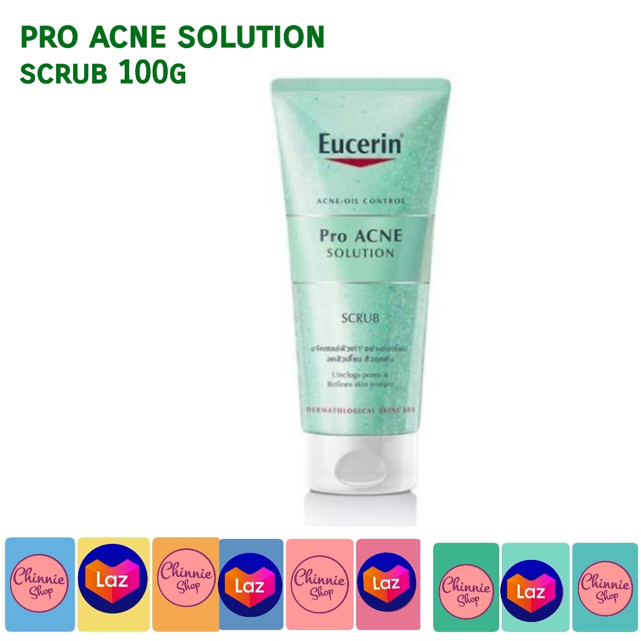 Eucerin ProAcneSolution Scrub 100ml. สครับขัดผิวหน้า Lazada.co.th