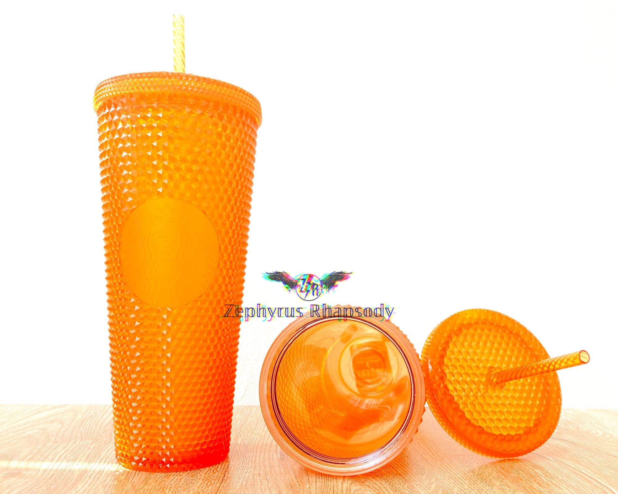 24oz Thailand Bling Orange Studded Cold Cup – SPARDUCKS