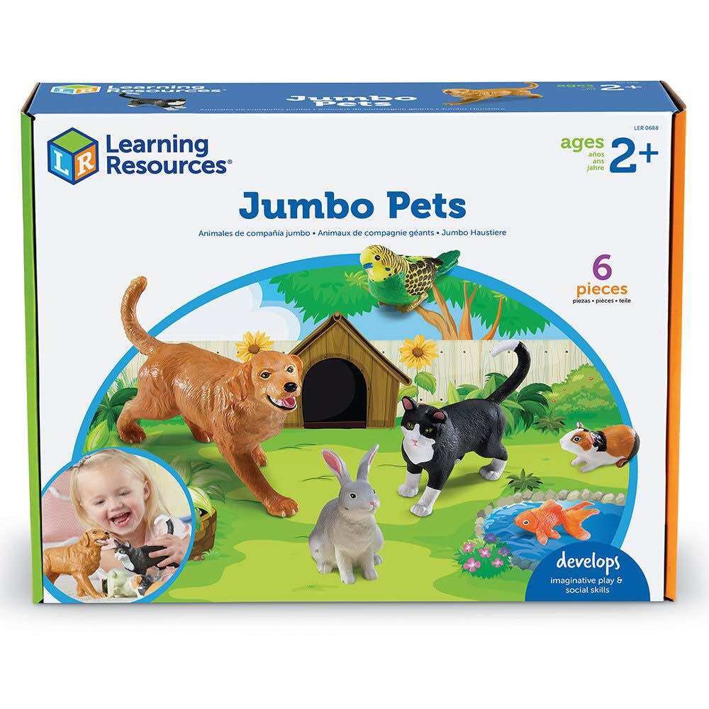[อายุ 2+] สัตว์สมจริง 6 ชนิด (Jumbo Domestic Pets) [Learning Resources] ราคา 2,950 บาท*ส่งฟรี