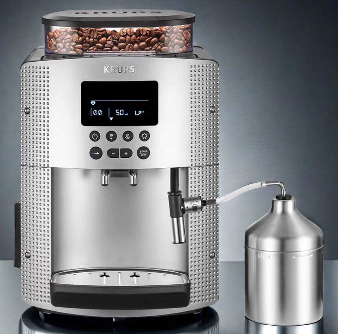 ส่งจากกรุงเทพ ของแท้ 100% TEFAL KRUPS เครื่องชงกาแฟอัตโนมัติ ESPRESSO รุ่น EA810/ เครื่องชงกาแฟ + ที่ตีฟองนม EA815580 (สีม่วง/เงิน) LCD EA815E80 (สีดำ) ราคา 29,500 บาท*ส่งฟรี