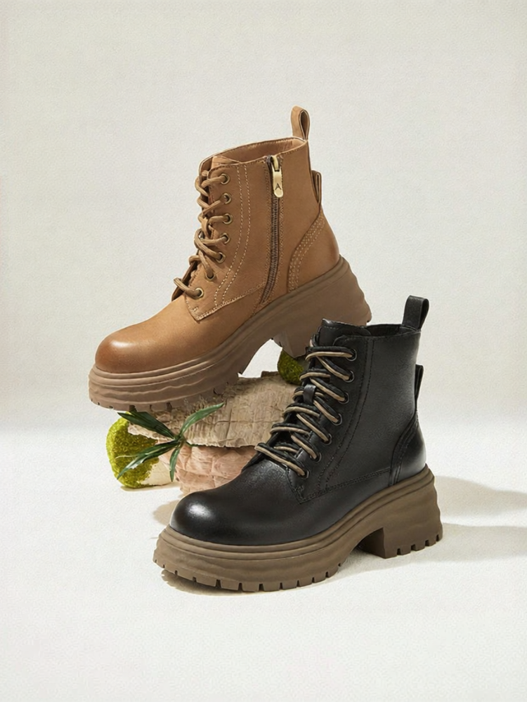 BASTO | Winter New Mall Same Style Outdoor Sport Thick Heel Ankle Boots ราคา 3,635 บาท*ส่งฟรี