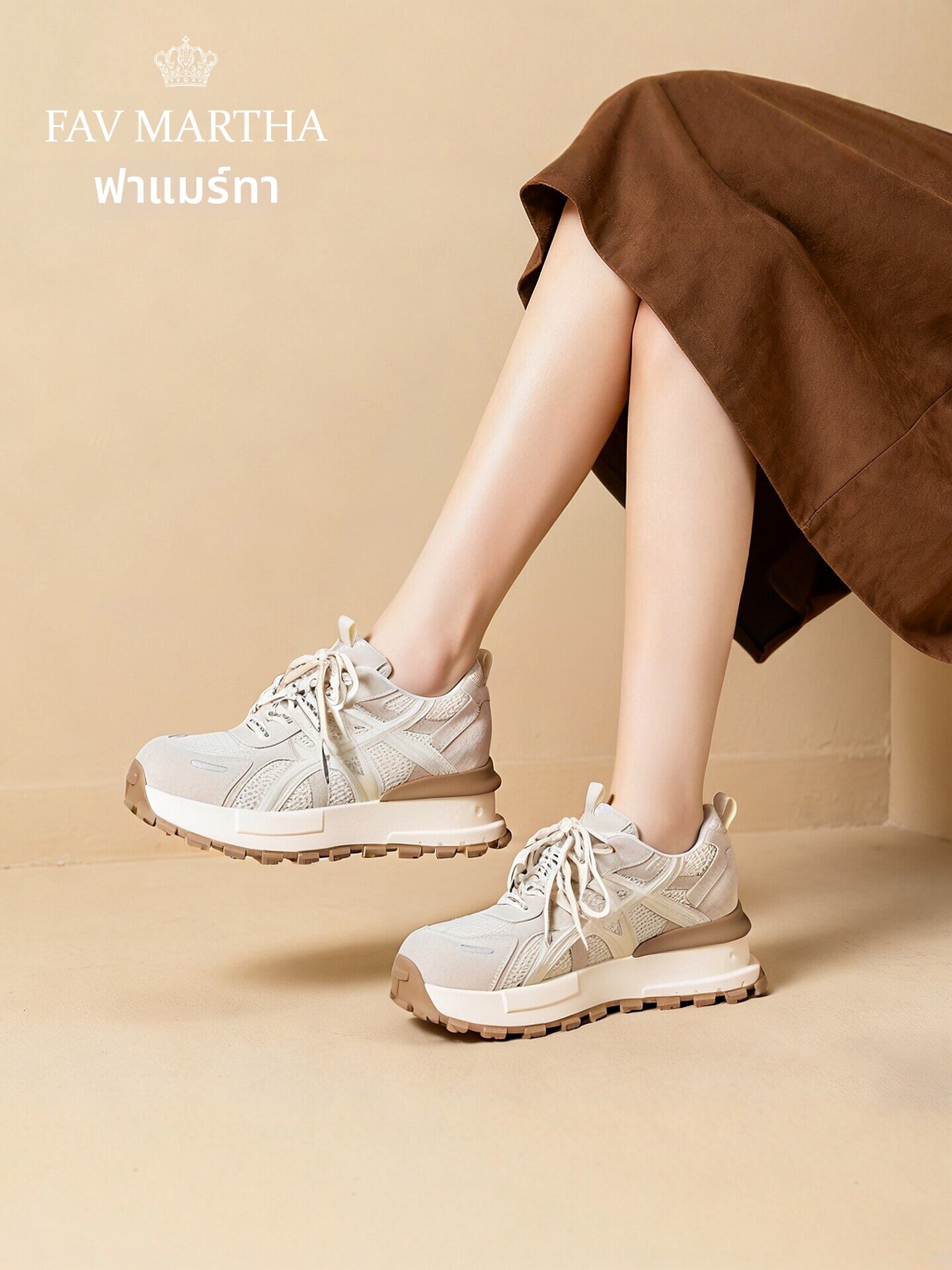 FAVMARTHA | Elevating Casual Sneaker for Small Build Women ราคา 8,019 บาท*ส่งฟรี