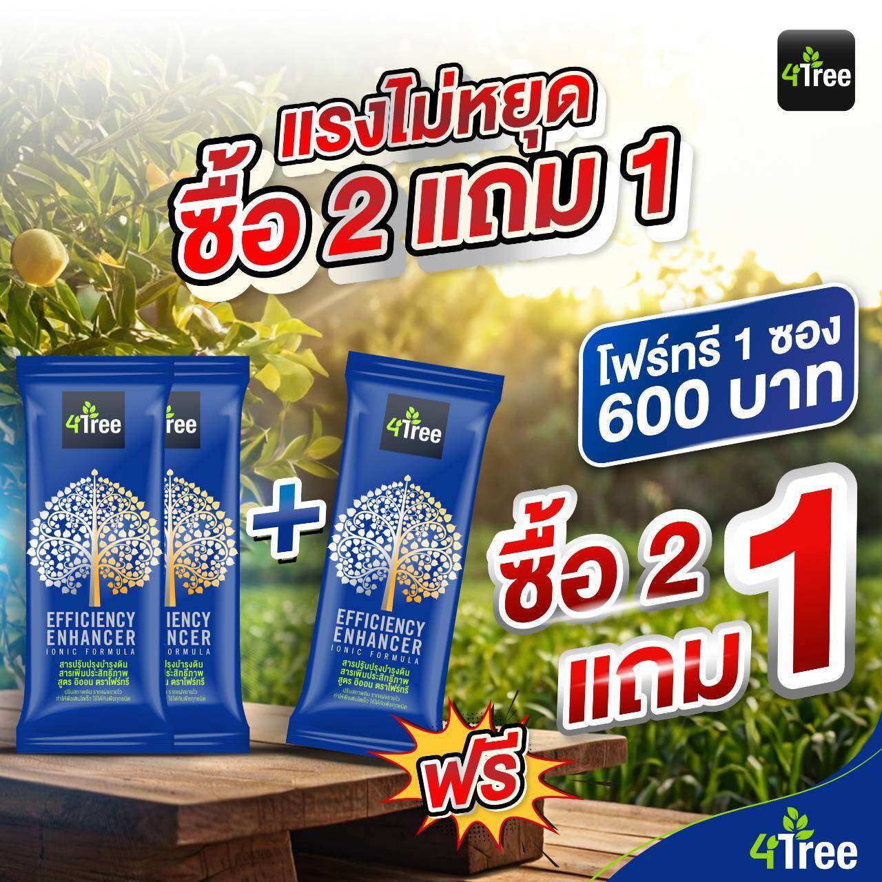 [โปรโมชั่น] 4tree ของแท้ บูสเตอร์+โฟร์ทรี A4S สารเพิ่มประสิทธิภาพการเจริญเติบโตพืช จุลินทรีย์เพื่อการเกษตร อะมิโนโกลว์ 1000 มล. ราคา 450 บาท*ส่งฟรี
