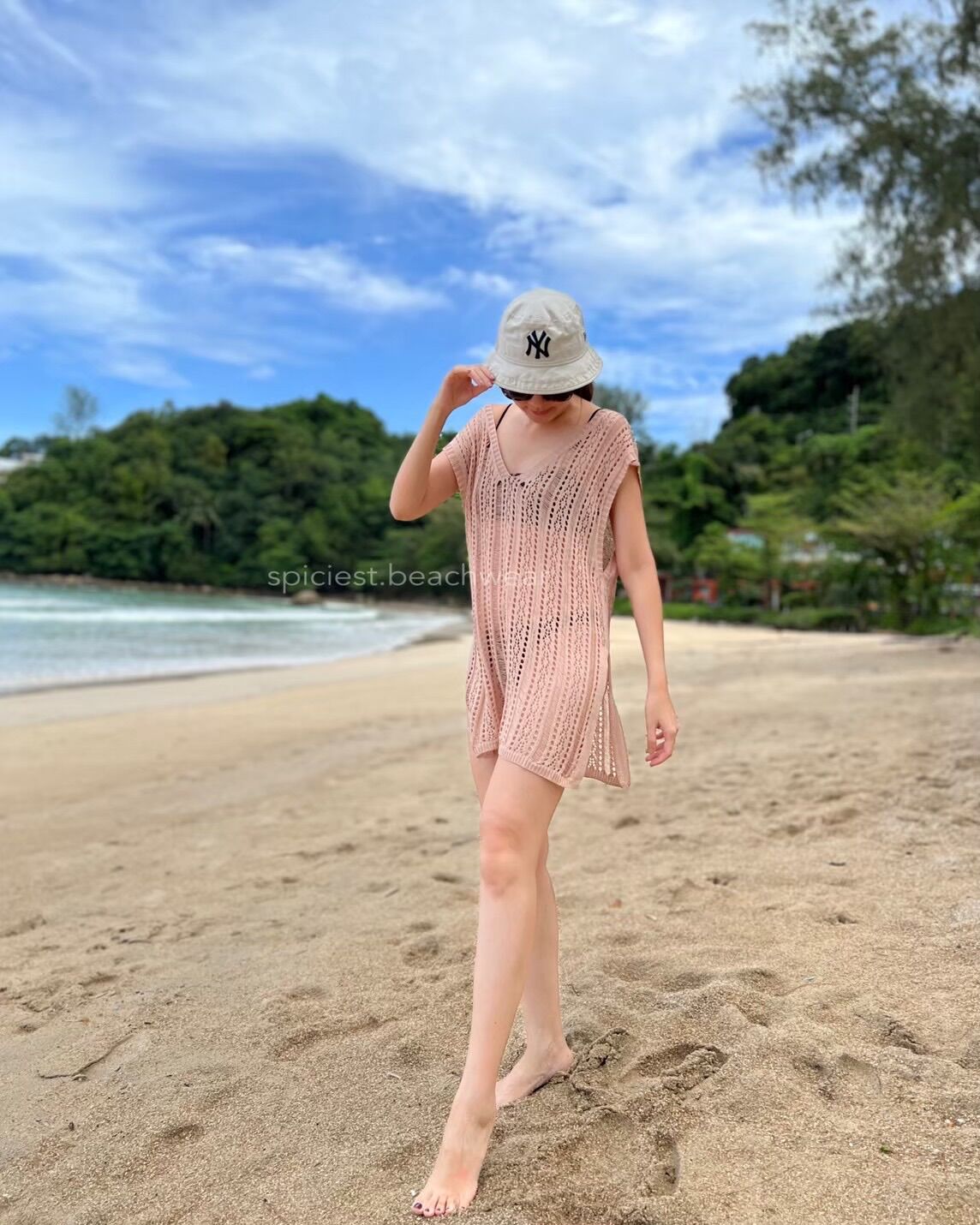 SPICIEST BEACHWEAR Ova Beach Cover Up // Rose Gold เสื้อคลุม เดรส