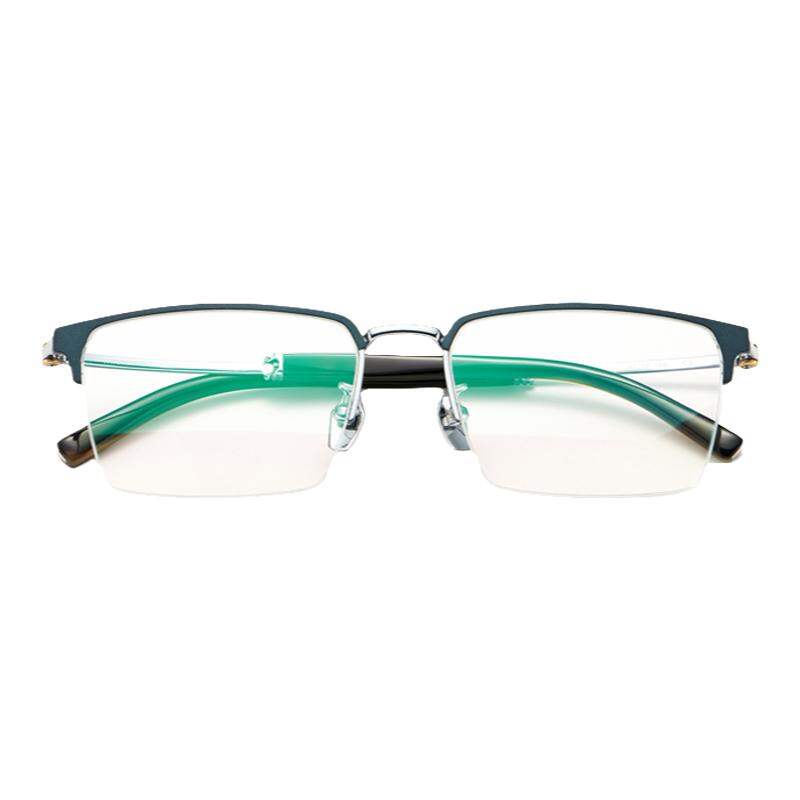 MININUO | Natural Horn Semi-Rimless Lightweight Titanium Glasses for Myopia Men Business Style ราคา 2,776 บาท*ส่งฟรี