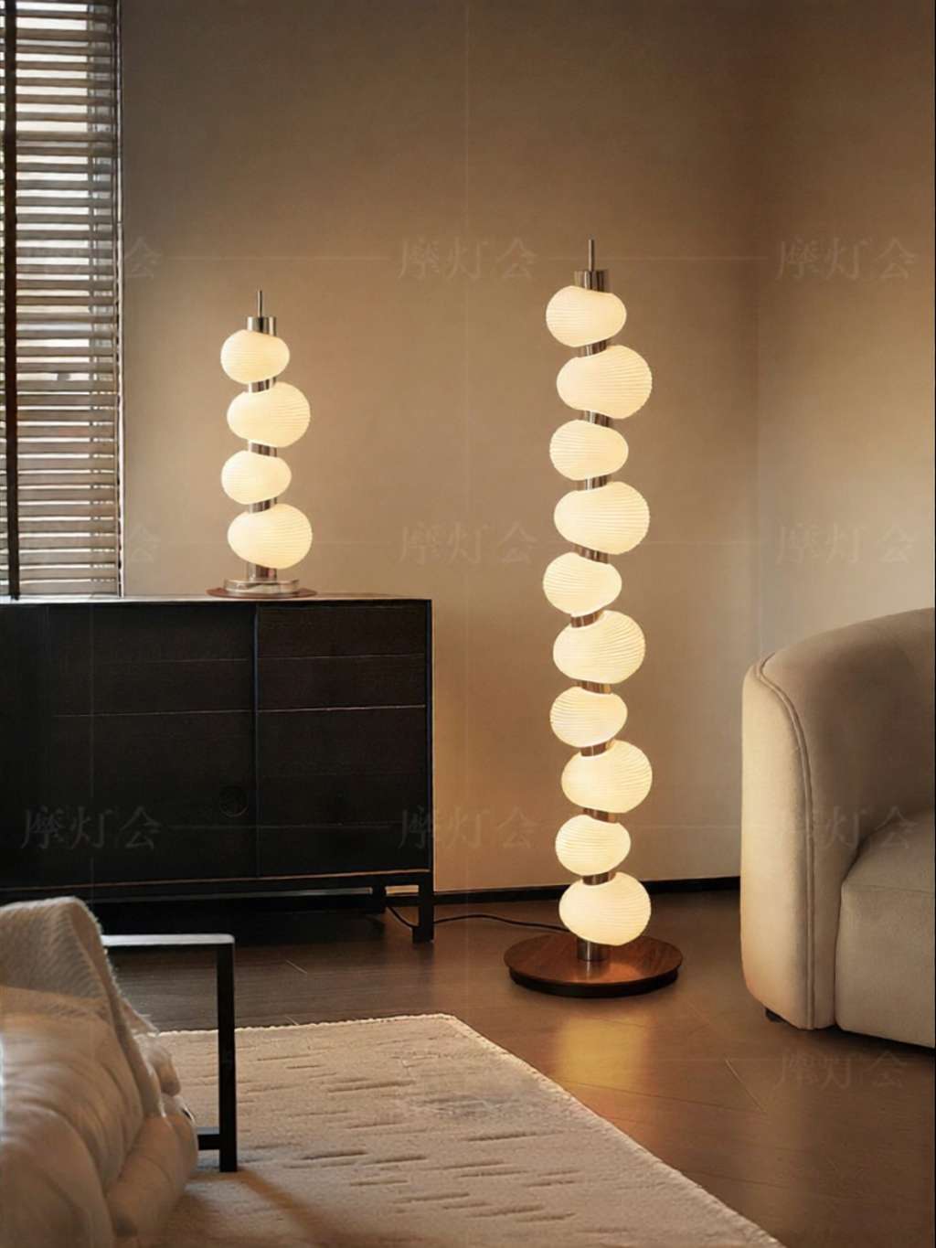 FANCY LAMP CLUB | Stylish Cream Aesthetic Floor Lamp ราคา 5,624 บาท*ส่งฟรี