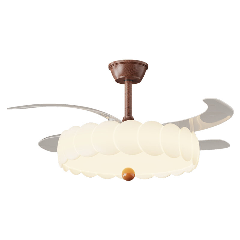 DGY | Vintage Restaurant Fan Light Creamy Style Ceiling Fan Light ราคา 2,885 บาท*ส่งฟรี