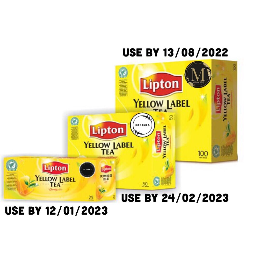 Lipton ชาลิปตัน Lipton Yellow Label ขนาด 25/50/100ซอง international blend ชาดำ rich taste & aroma ชาแท้ อินโด รสเข้มข้น รสดี ย่อมดี ด้วยใบสดคั้น ฮาลาล - Majelis Ulama Indonesia.  เพลิดเพลินกับรสชาติที่เป็นเอกลักษณ์ของเรา🇲🇨🇲🇾🇲🇨🇲🇾🇲🇨🇲🇾. 