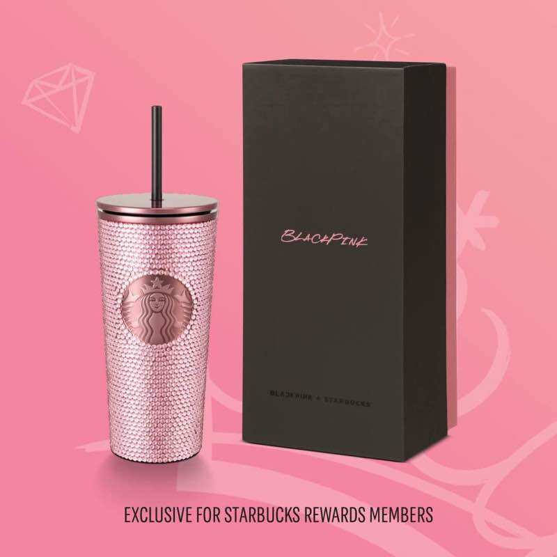 Starbucks BLACKPINK Bling Cold Cup แก้วหนามคริสตัล BLACKPINK ของแท้ 💯 ราคา 8,850 บาท*ส่งฟรี