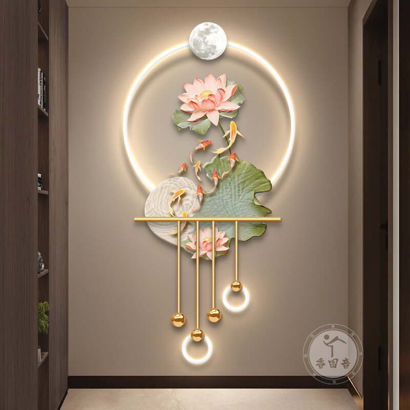 XIANGTUYIN | High-end Lotus Wall Art for Entryway ราคา 4,907 บาท*ส่งฟรี