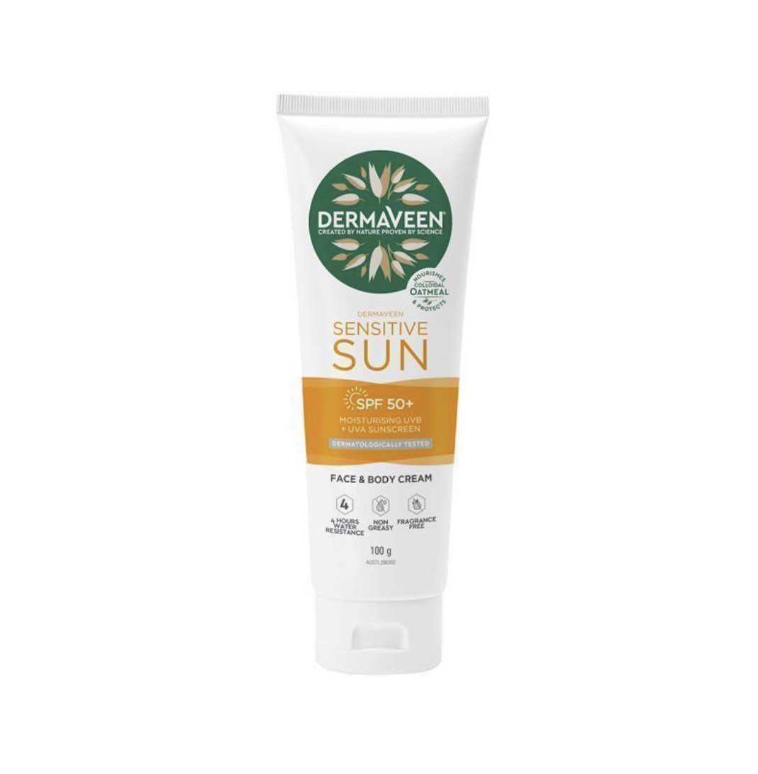 ครีมกันแดดจากออสเตรเลีย DermaVeen Sensitive Sun SPF 50+ Moisturising ...