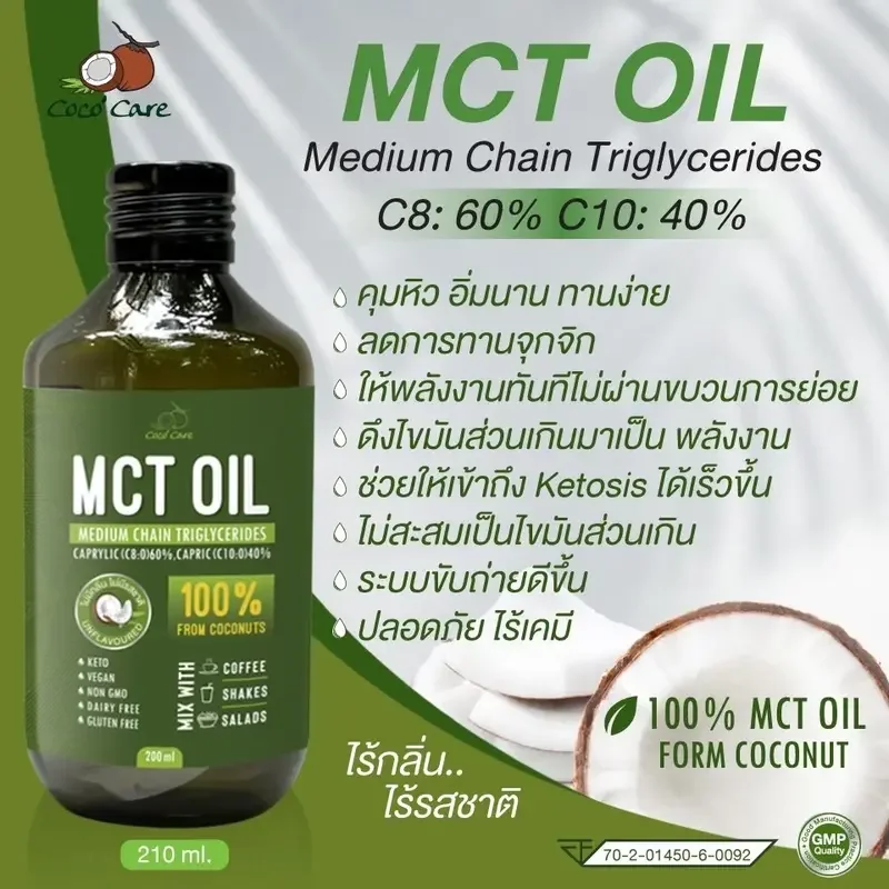 ภาพสินค้าMct Oil (210 ml) คุมหิว อิ่มนาน ลดน้ำหนักแบบปลอดภัย จากร้าน หอมหอมละมุน บน Lazada ภาพที่ 3