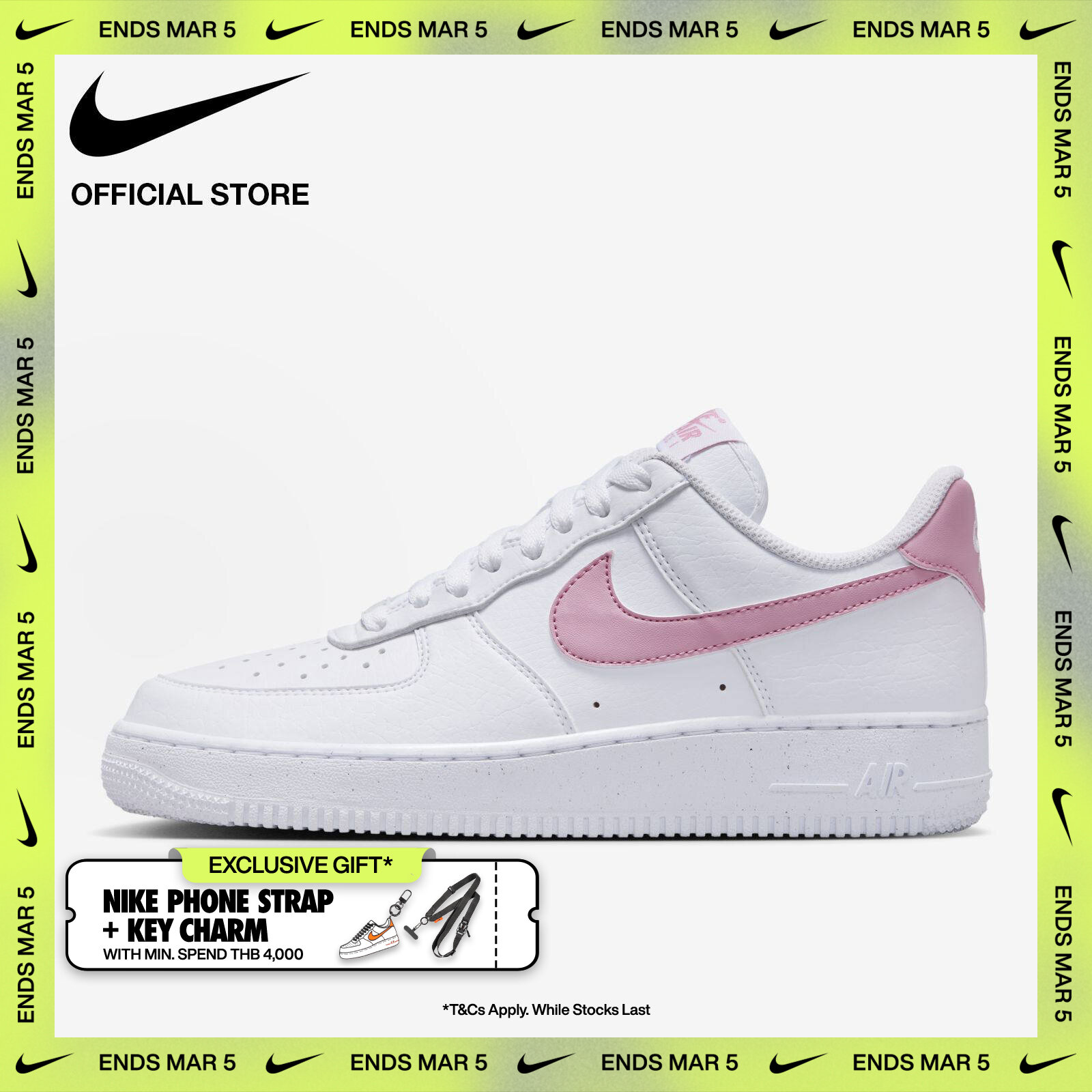 Nike Women's Air Force 1 '07 Next Nature Shoes - White [DC9486-111] ราคา 3,700 บาท*ส่งฟรี
